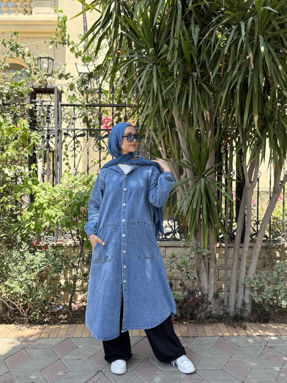 Hooded Denim Shirt