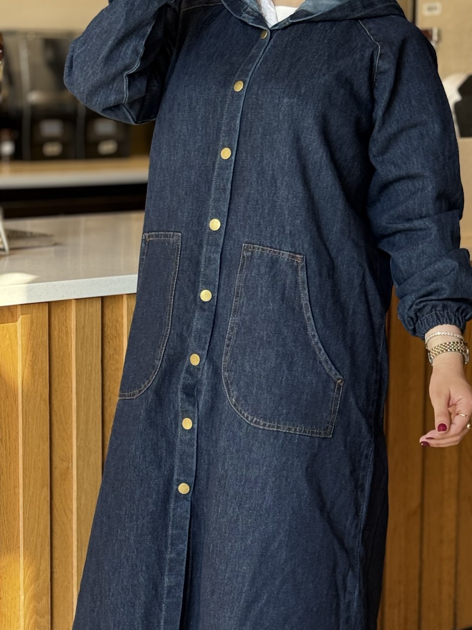 Hooded Denim Shirt